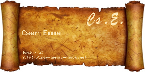Cser Emma névjegykártya