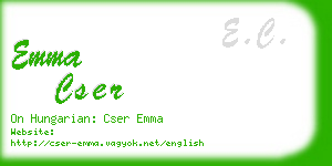 emma cser business card